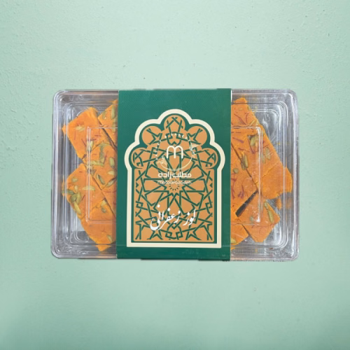 لوز دو رنگ (پسته و زعفران) مطلب زاده
